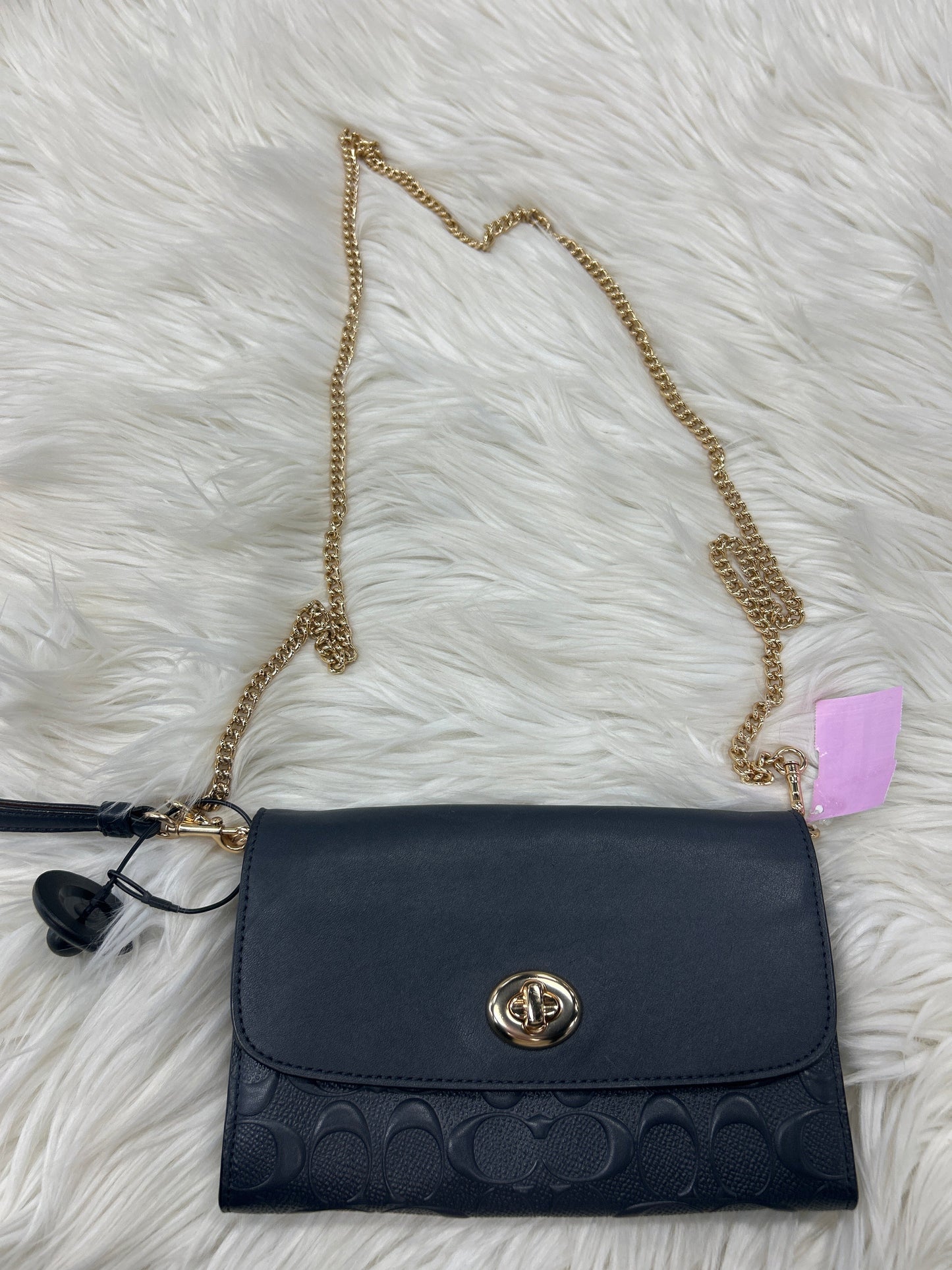 Handbag Designer By Coach In Navy, Size:Small