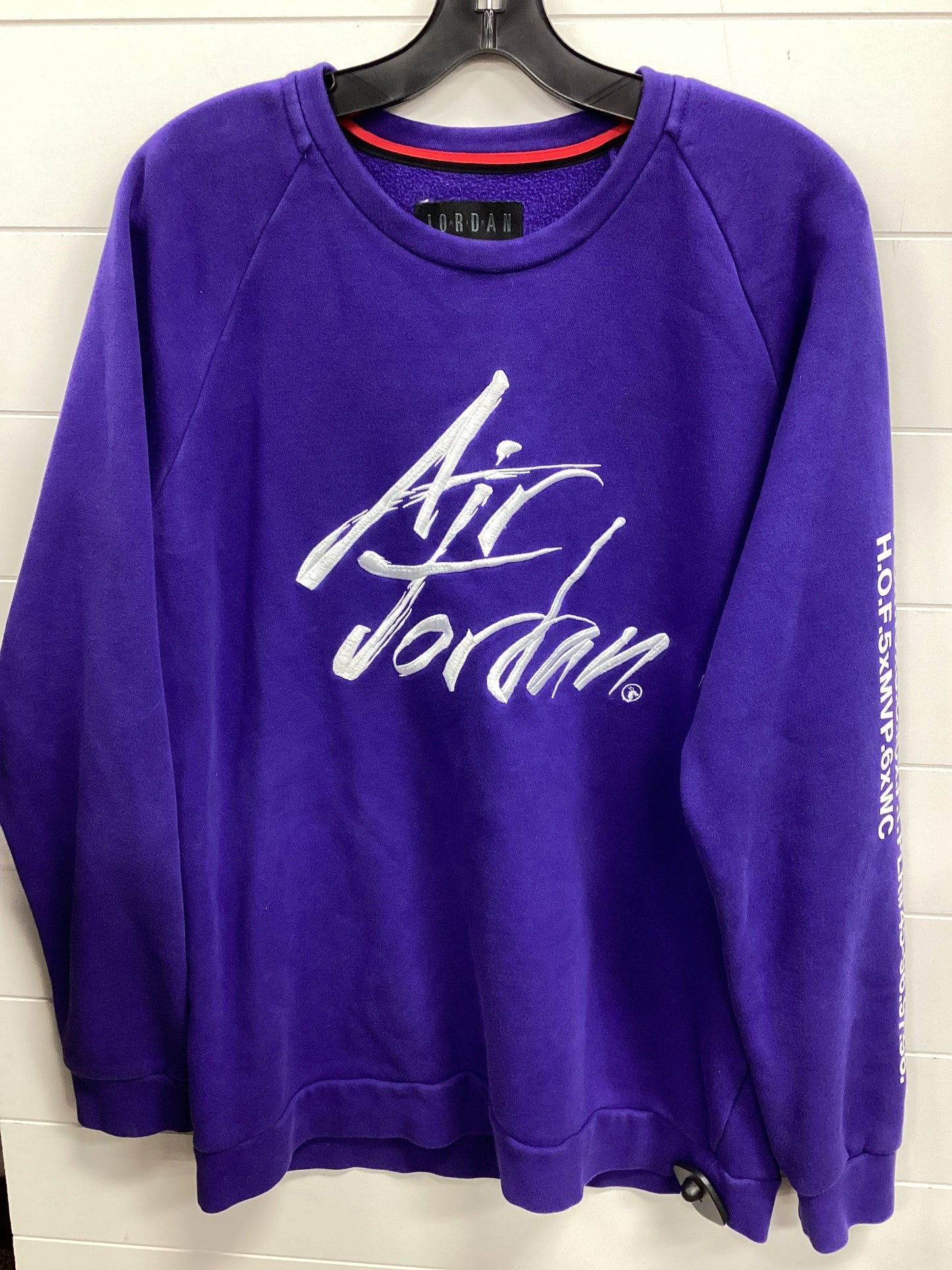 Sweatshirt Luxury Designer By Jordan In Purple, Size:L