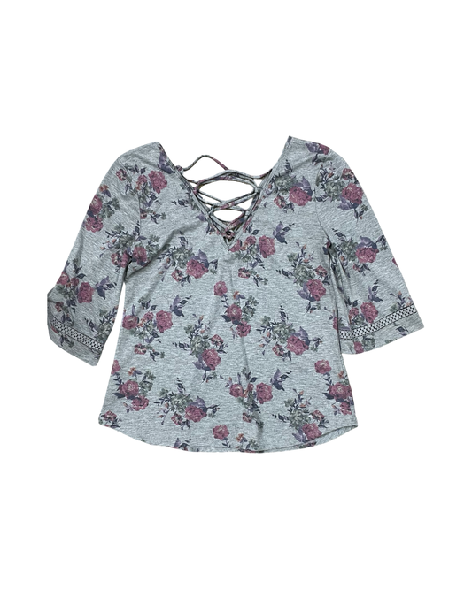 Top 3/4 Sleeve By Maurices In Grey, Size:M