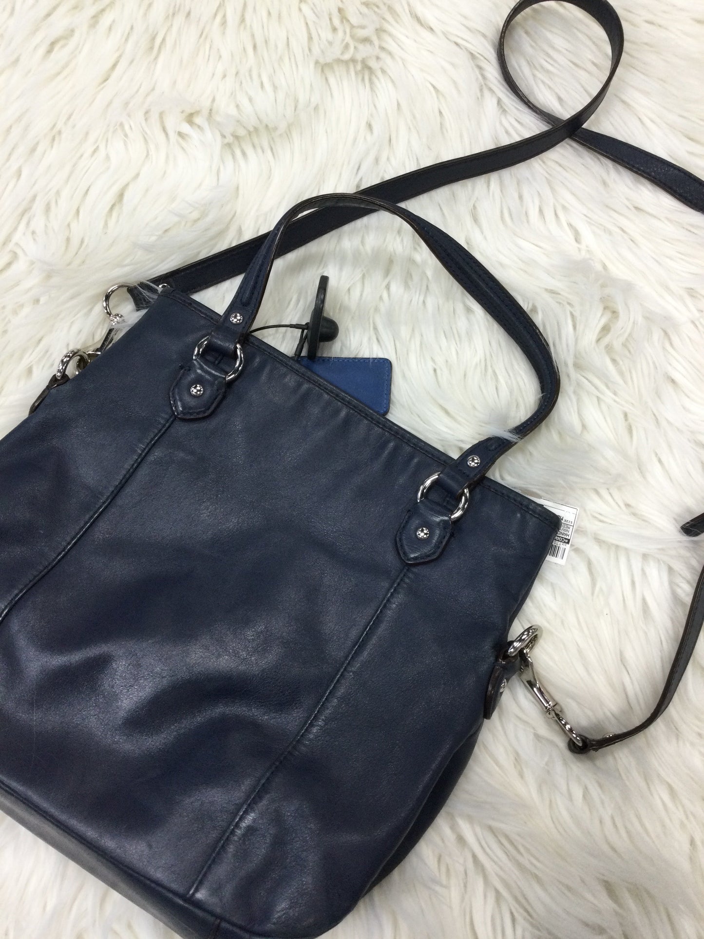 Handbag Designer By Coach In Navy, Size:Medium