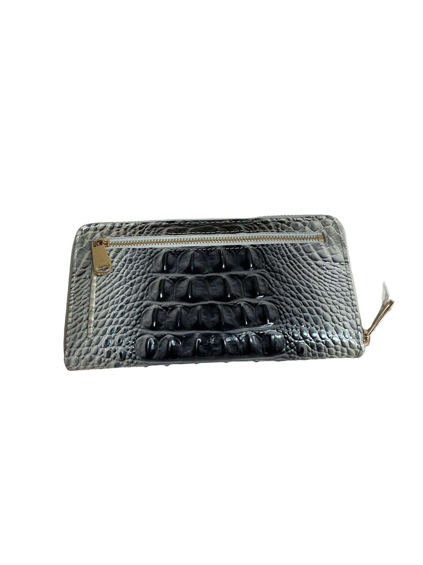Wallet Designer By Brahmin In Black & Grey, Size:Large