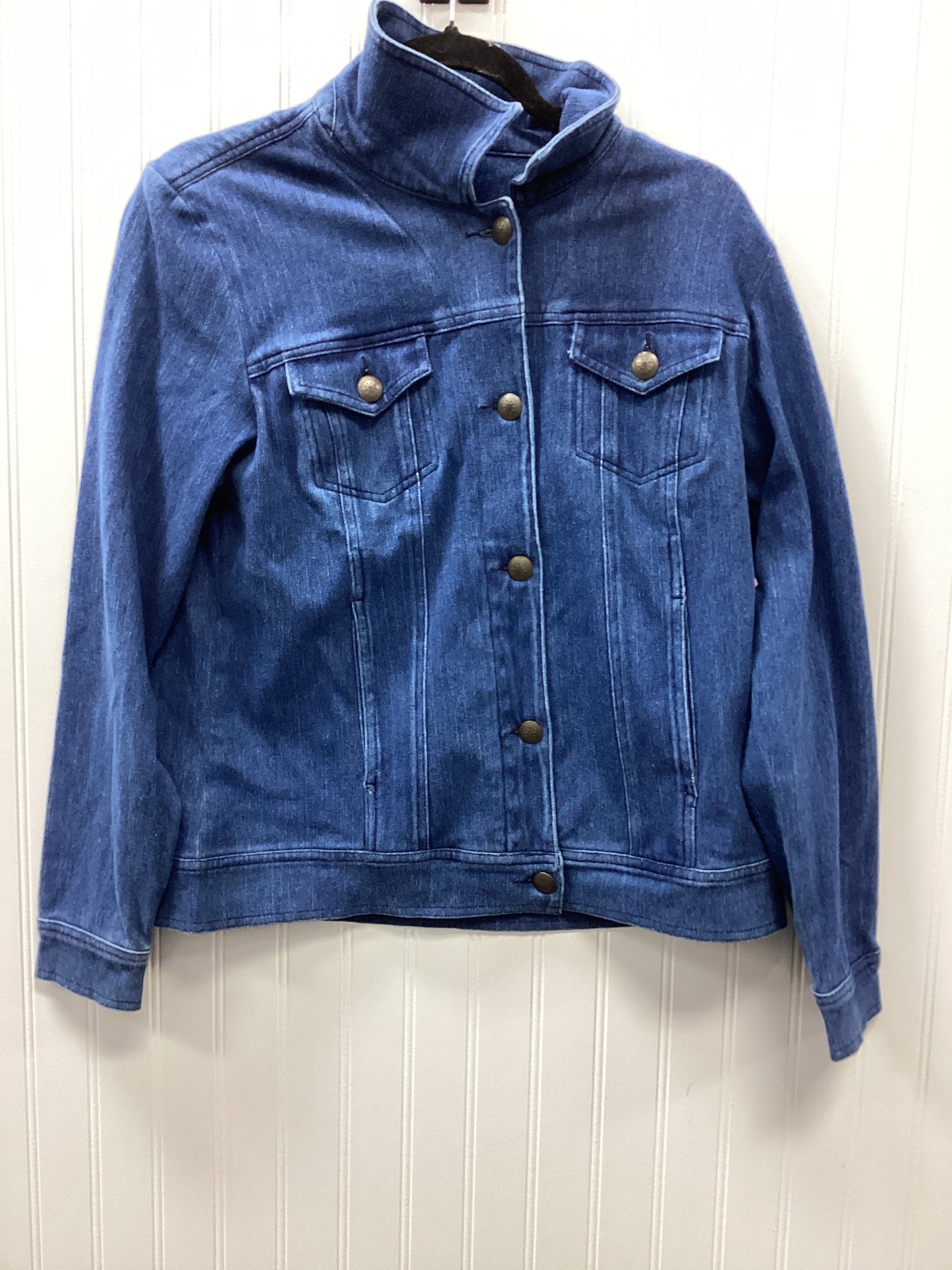 Jacket Denim By Coldwater Creek In Blue Denim, Size:M