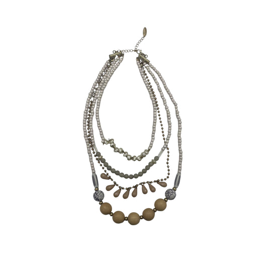 Necklace Layered By Plunder In Cream