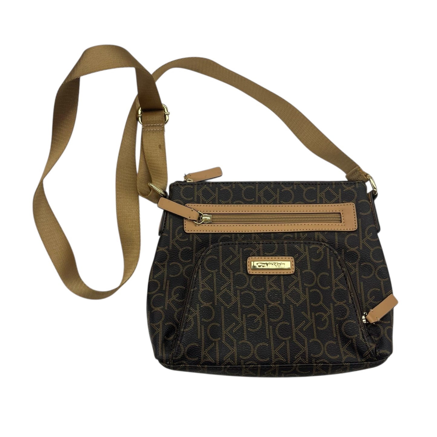 Crossbody By Calvin Klein In Brown, Size:Large
