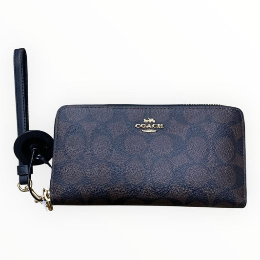 Wallet Designer By Coach In Black & Brown, Size:Medium