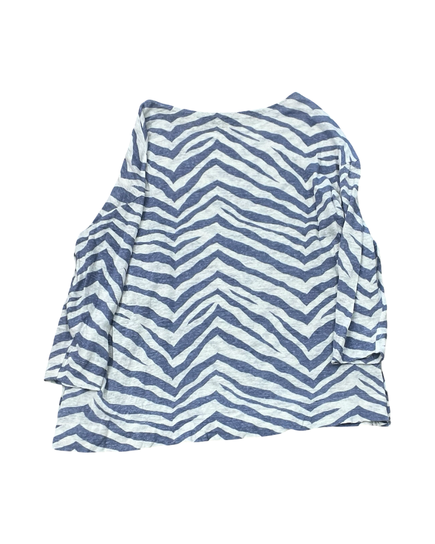 Top 3/4 Sleeve By Tahari In Blue & White, Size:M