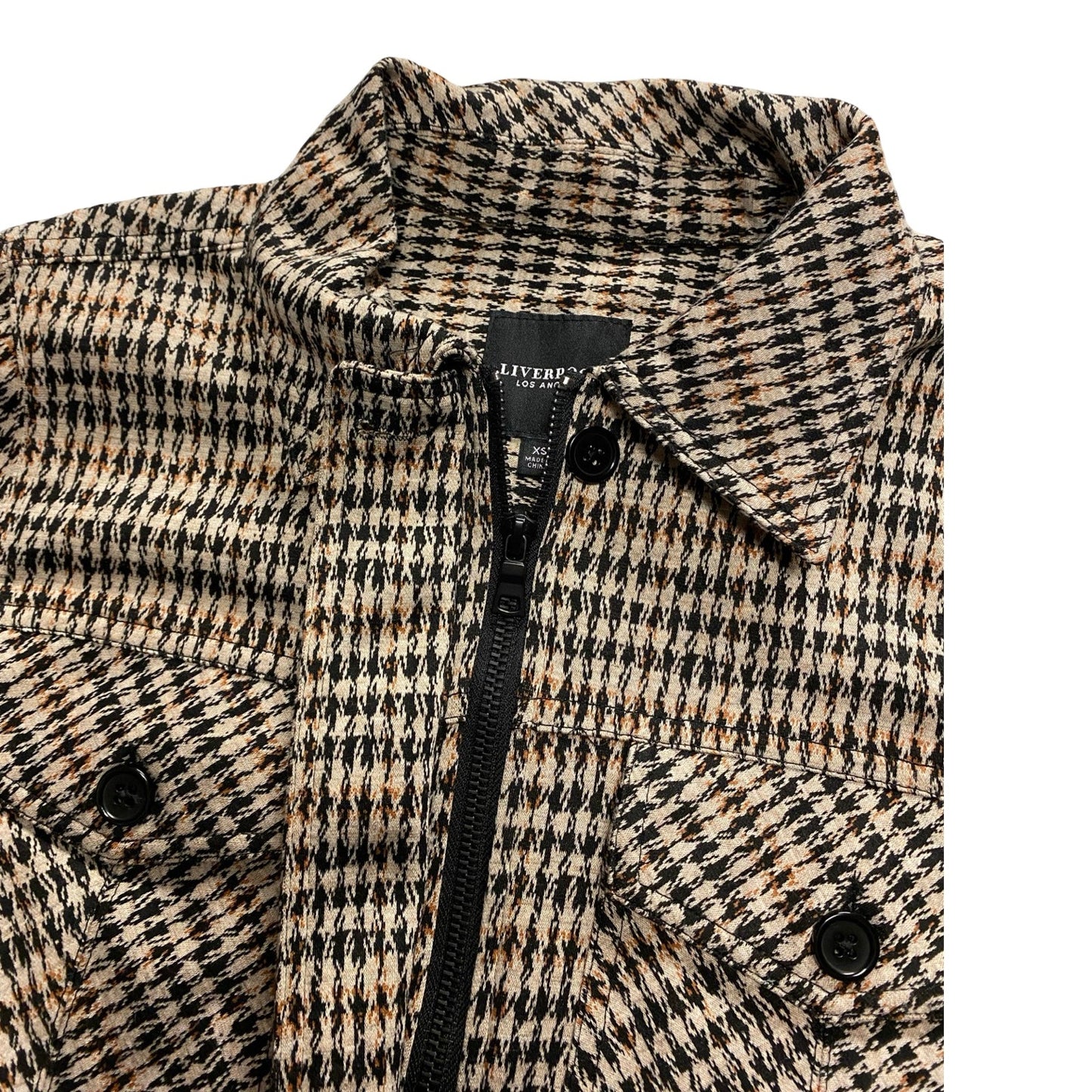 Blazer By Liverpool In Plaid Pattern, Size:Xs