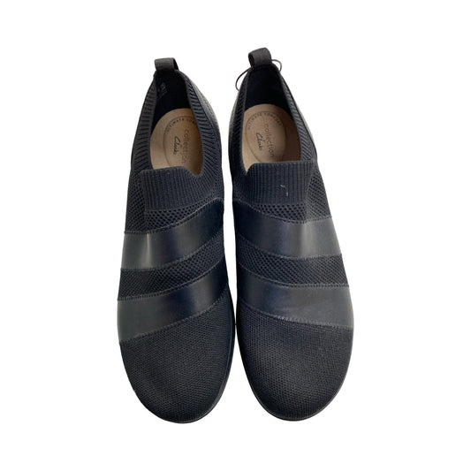 Shoes Flats By Clarks In Black, Size:12