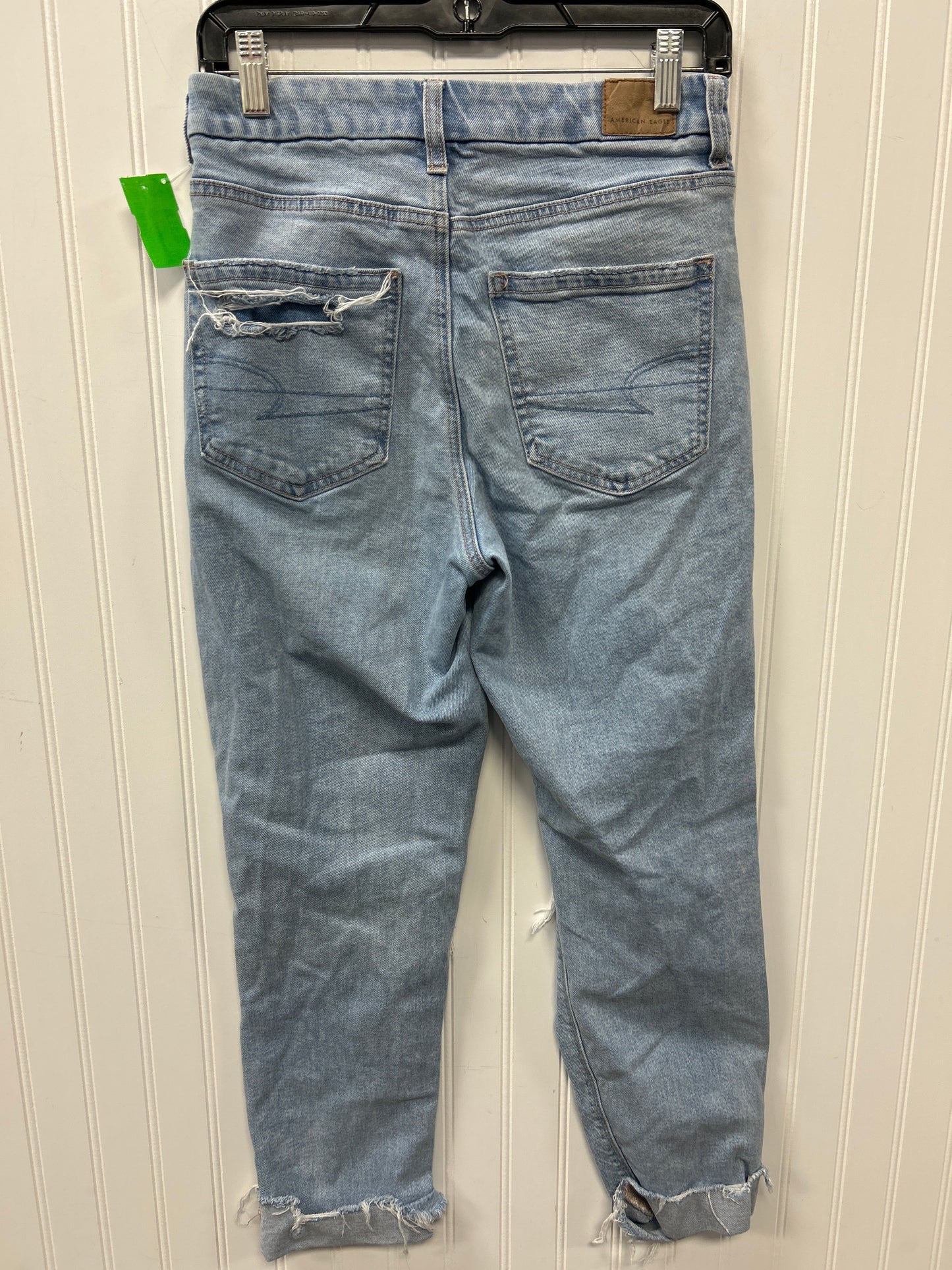 Jeans Straight By American Eagle In Blue Denim, Size:4