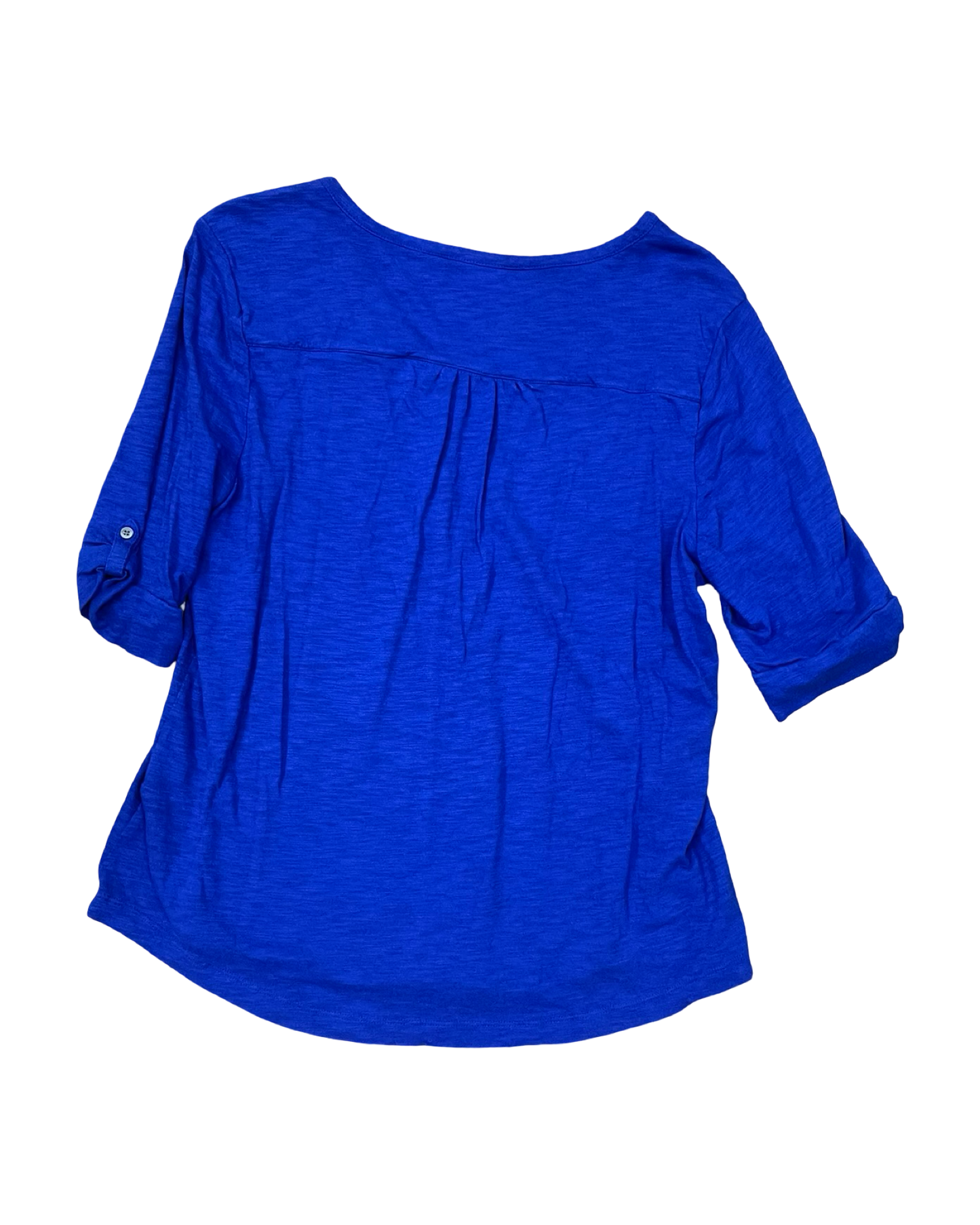 Top 3/4 Sleeve By Chicos In Blue, Size:L