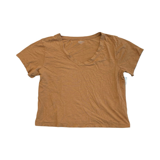 Athletic Top Ss By Athleta In Tan, Size:L