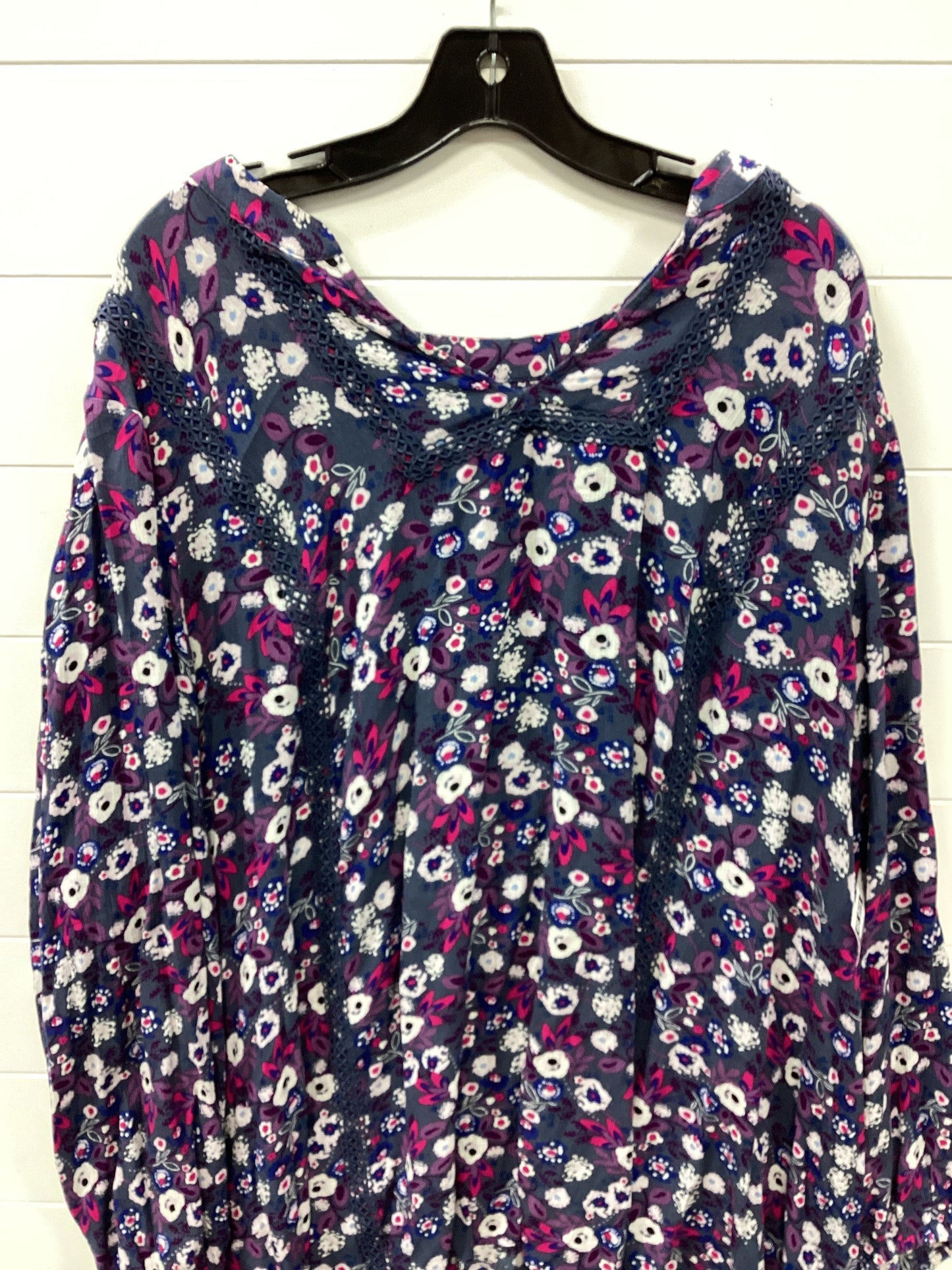 Top Ls By Lane Bryant In Grey & Purple, Size:2X