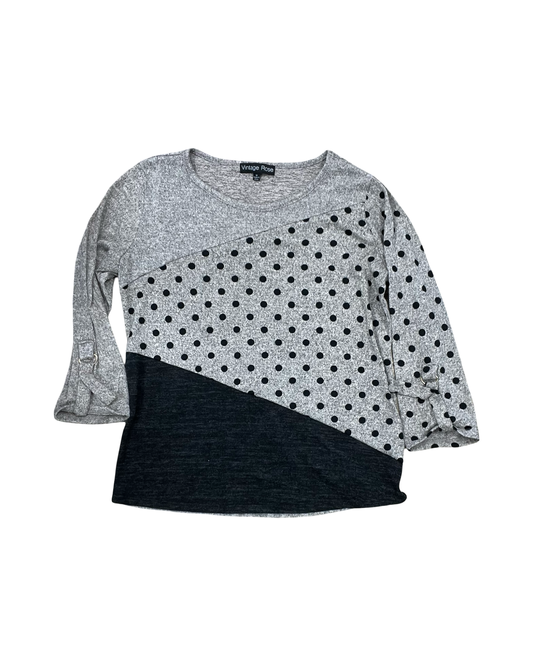 Top Ls By Clothes Mentor In Black & Cream, Size:M