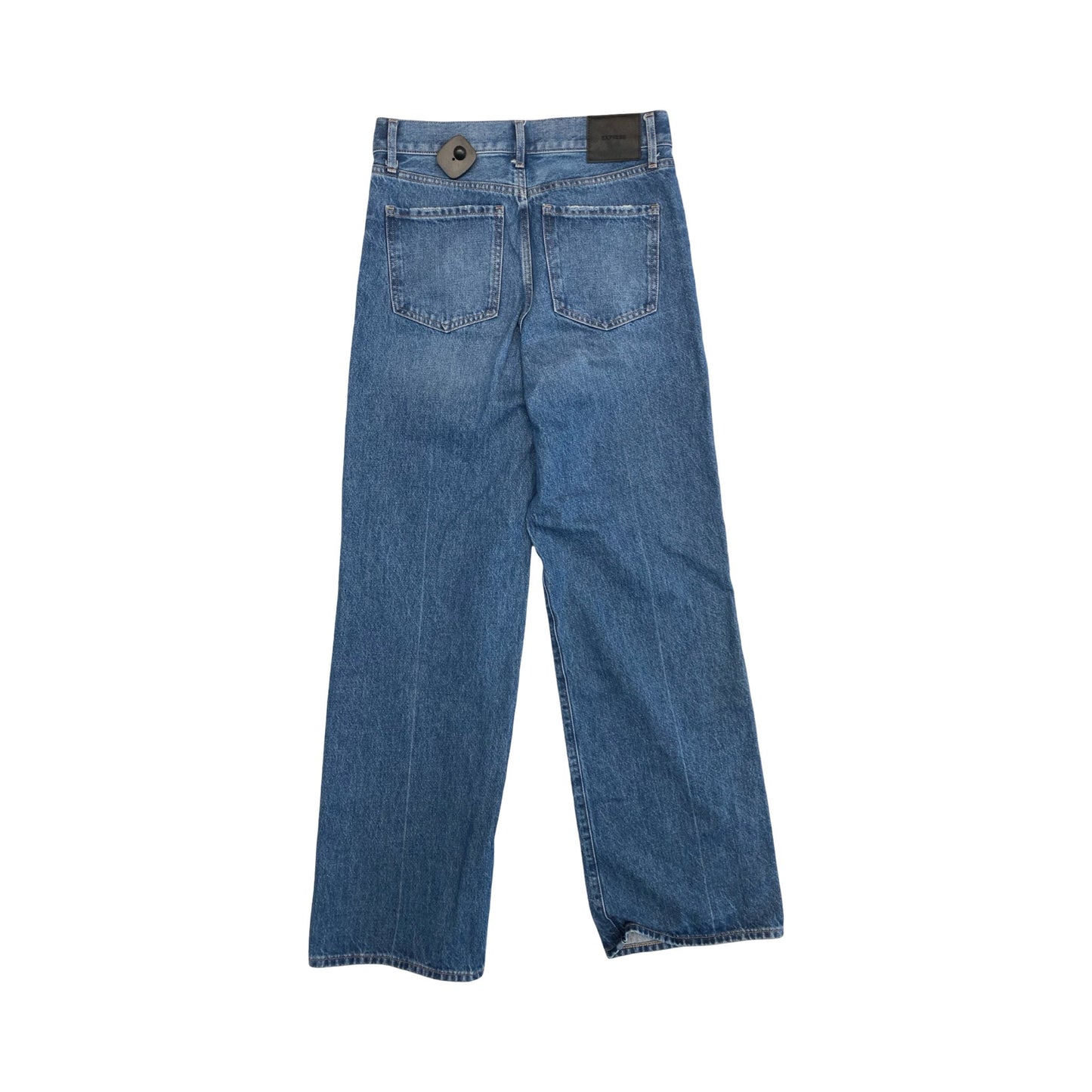 Jeans Wide Leg By Express In Blue Denim, Size:6L