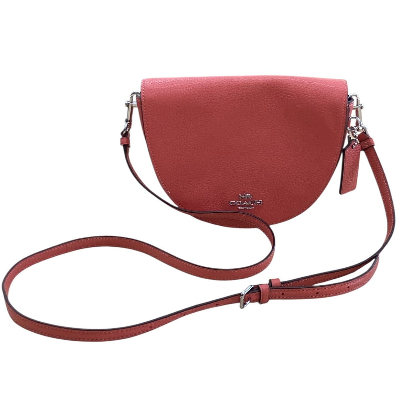 Crossbody Designer By Coach In Coral, Size:Small