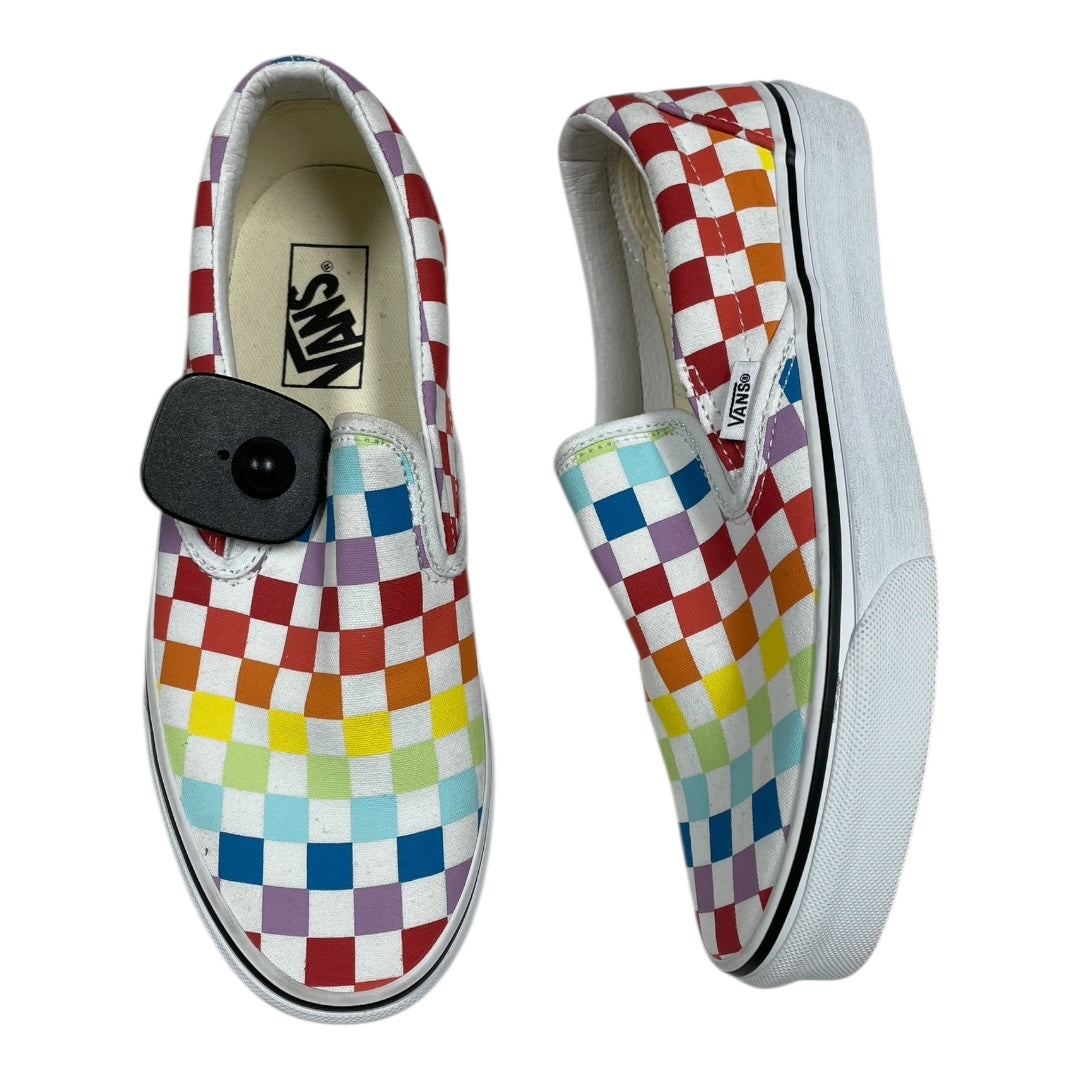 Shoes Athletic By Vans In Rainbow Print, Size:8.5