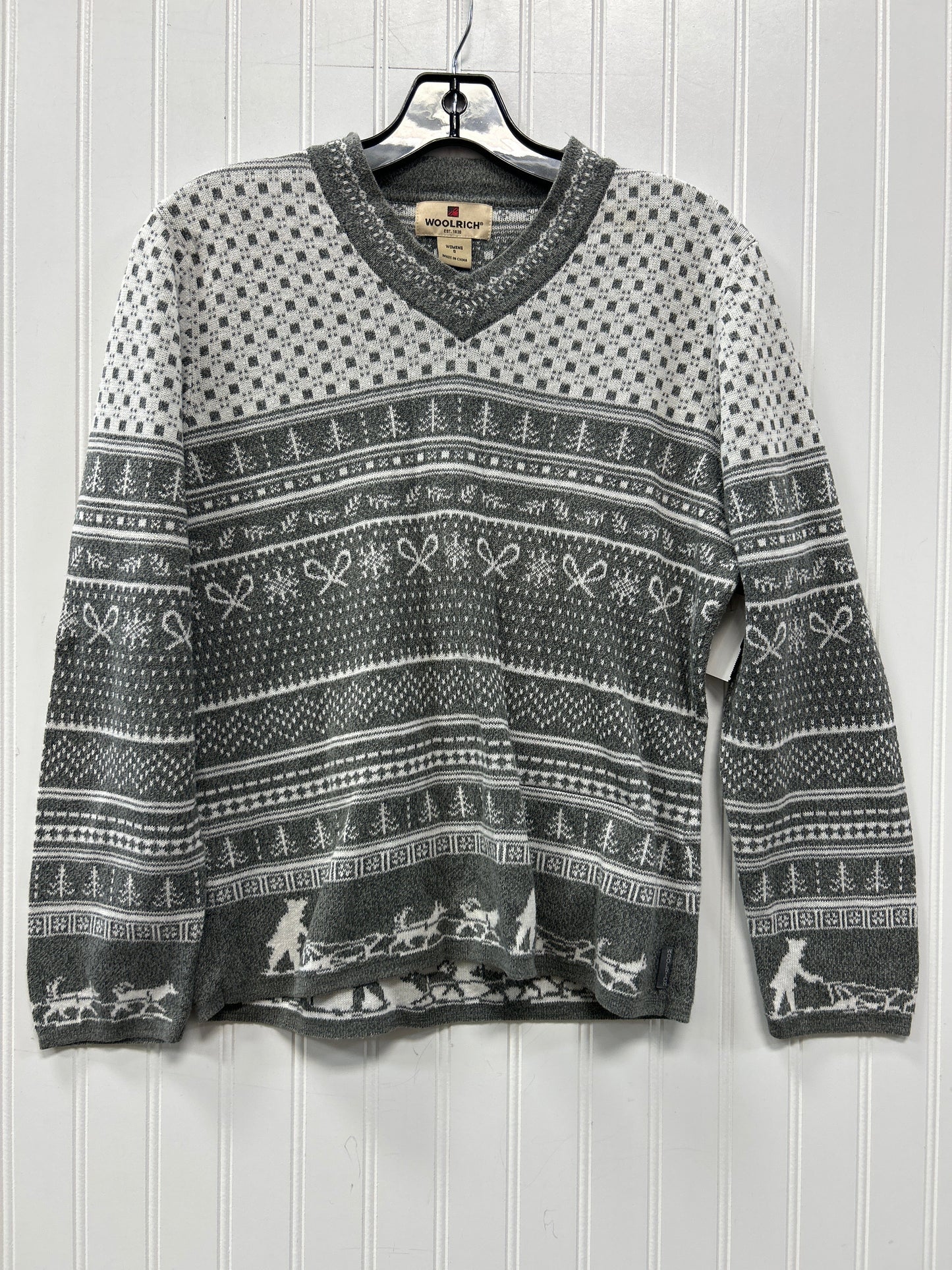 Sweater By Woolrich In Grey, Size:S