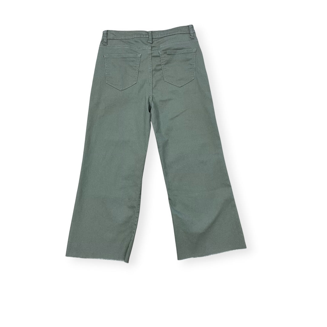 Jeans Wide Leg By Zenana In Green Denim, Size:12