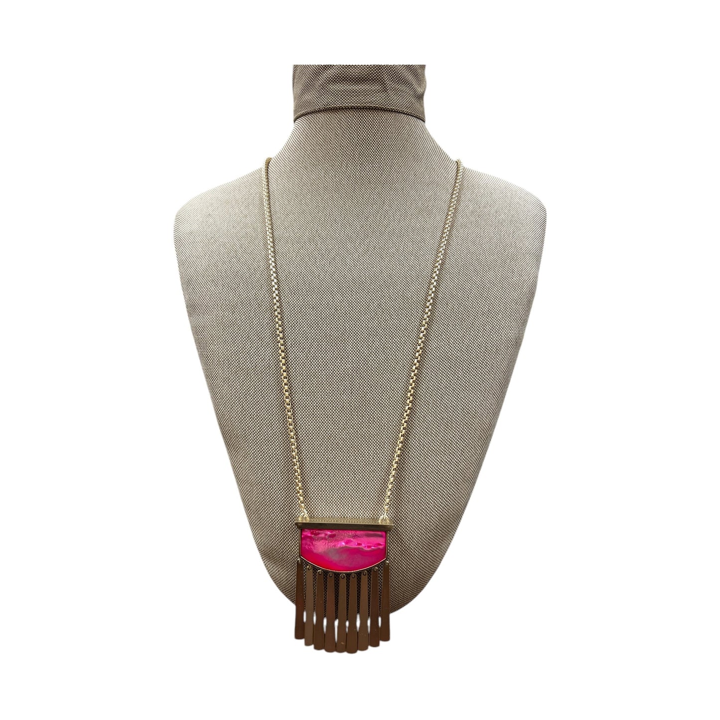 Necklace Pendant By Kendra Scott In Gold & Pink