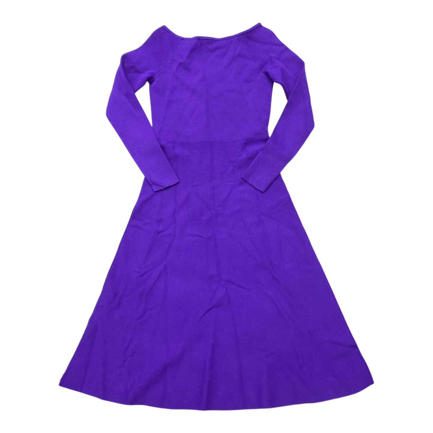 Dress Casual Midi By Ann Taylor In Purple, Size:S