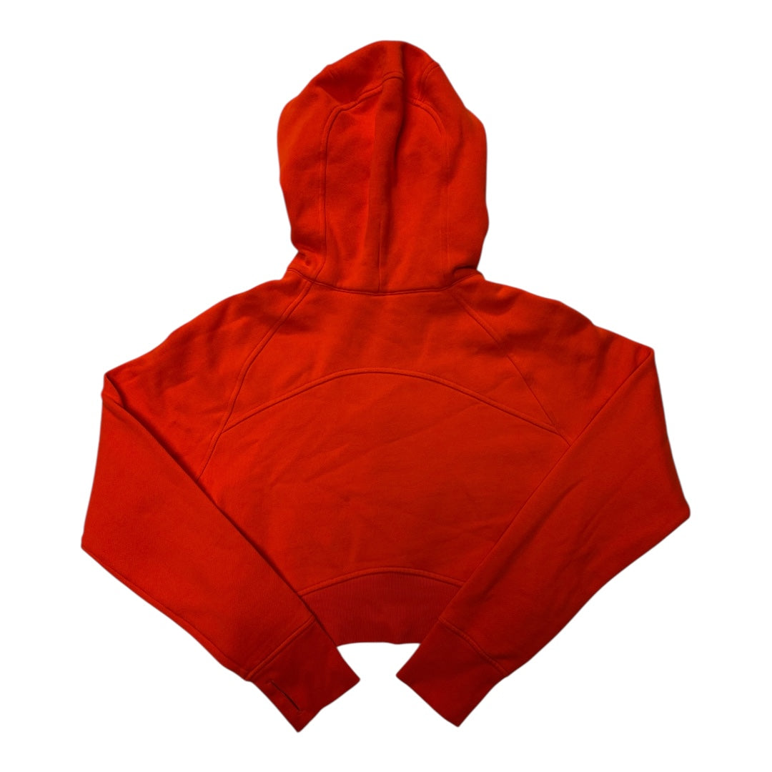 Athletic Sweatshirt Hoodie By Lululemon In Orange, Size:S