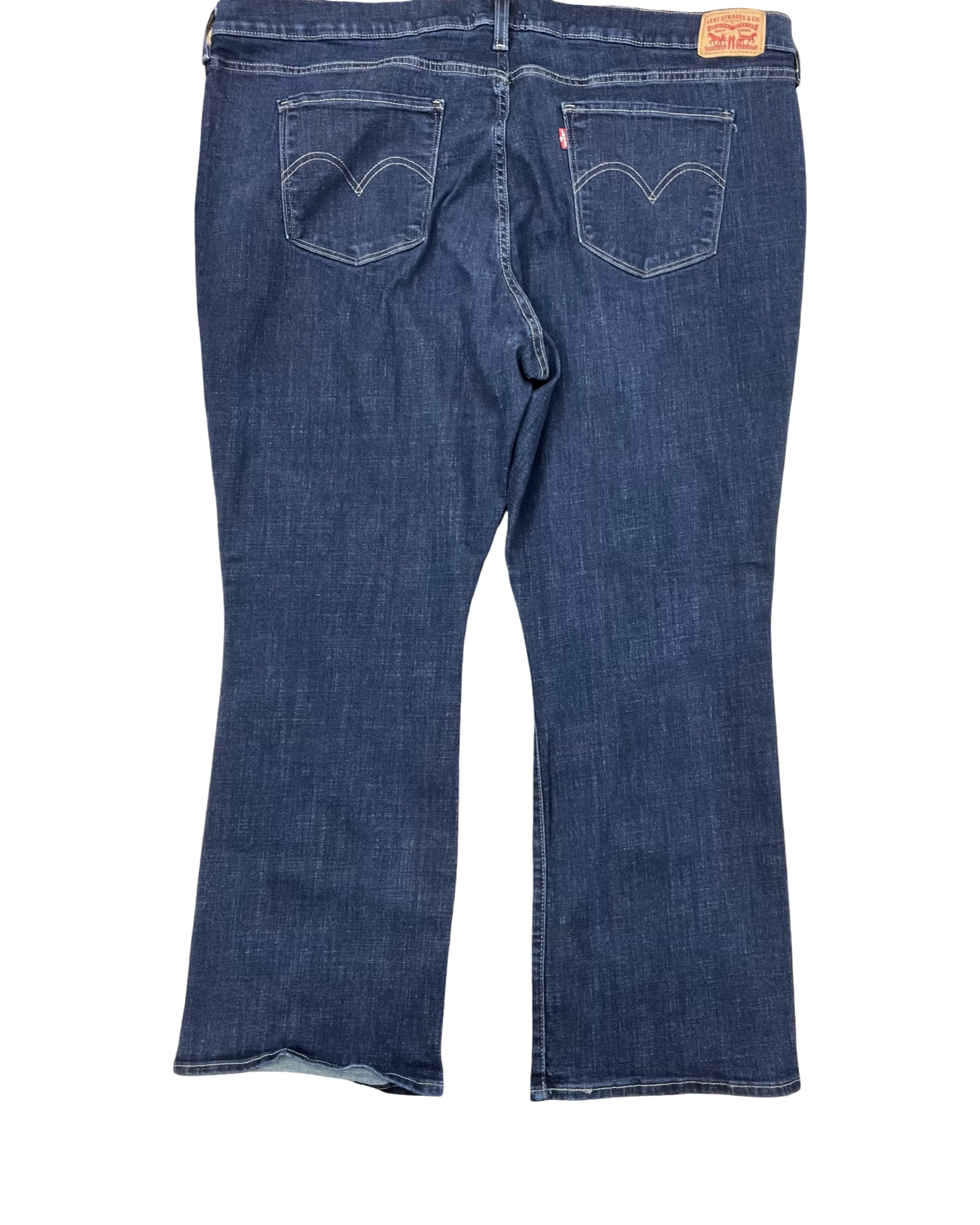 Jeans Boot Cut By Levis In Blue Denim, Size:24