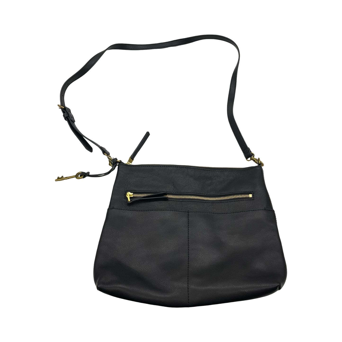 Crossbody Leather By Fossil In Black, Size:Medium