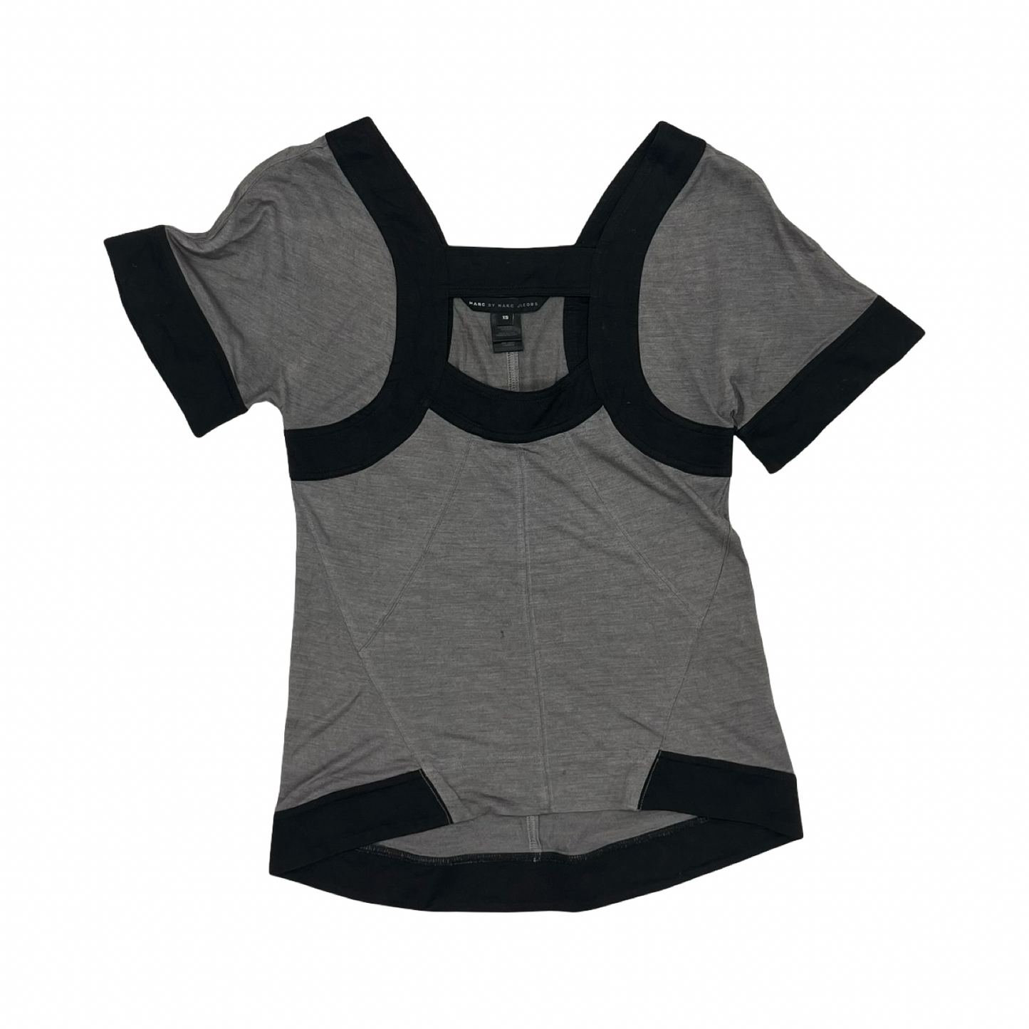 Top Ss Designer By Marc By Marc Jacobs In Black & Grey, Size:Xs