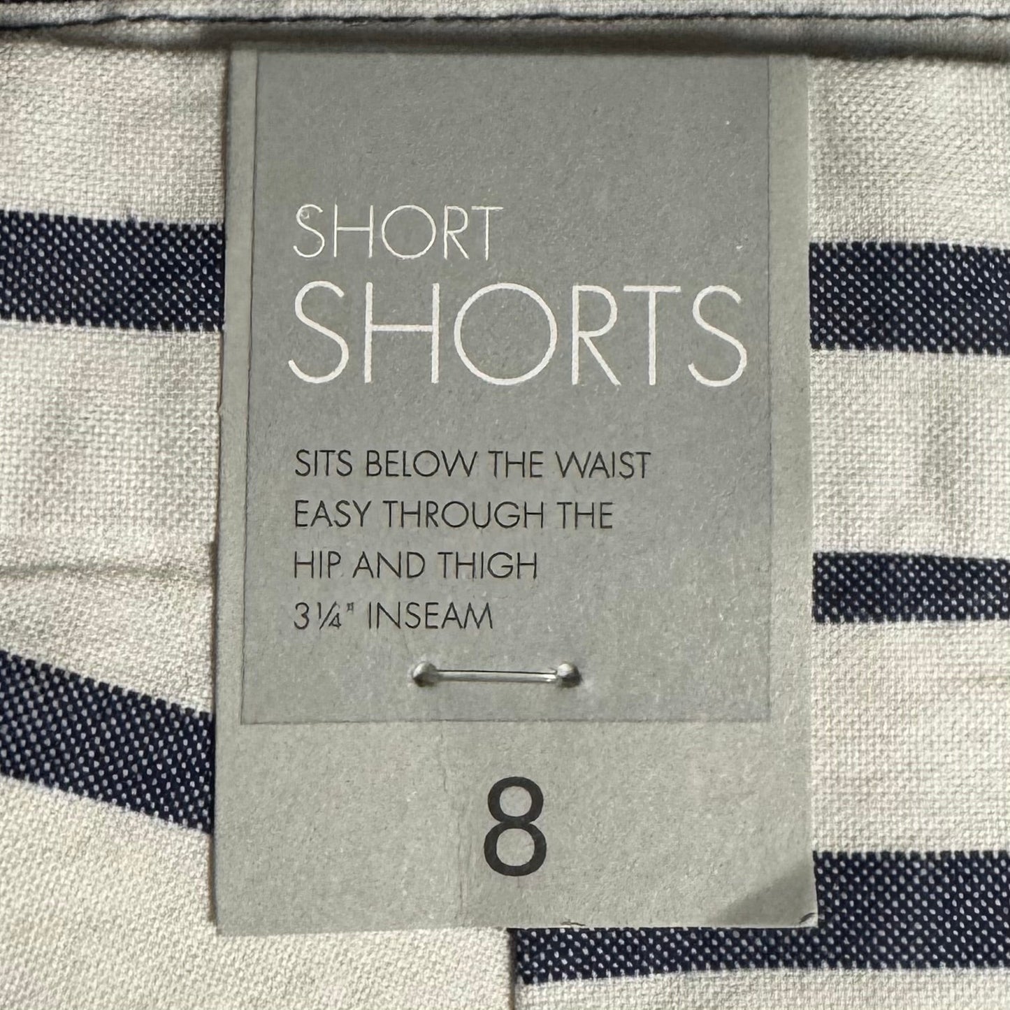 3 1/4” Inseam Short Shorts By Gap In Striped Pattern, Size: 8
