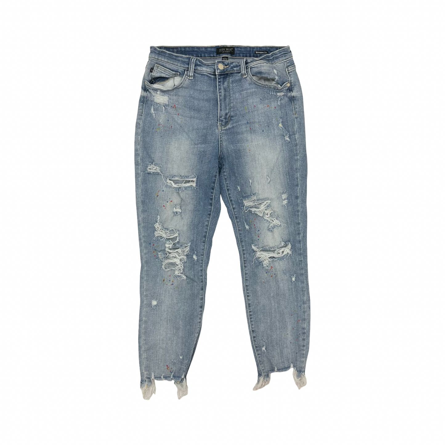 Jeans Boyfriend By Judy Blue In Blue Denim, Size:12
