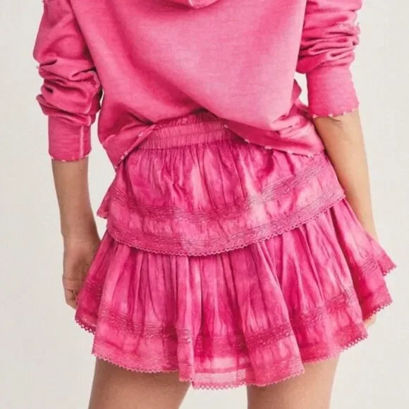 Skirt Mini & Short By Loveshackfancy In Pink, Size: L