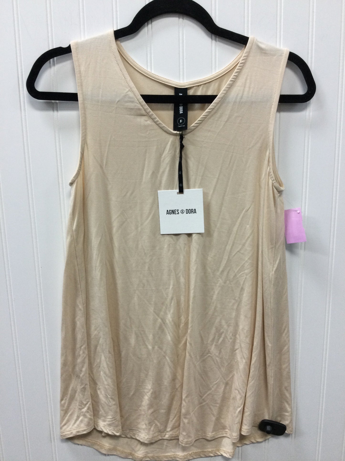 Top Sleeveless By Agnes & Dora In Cream, Size:S