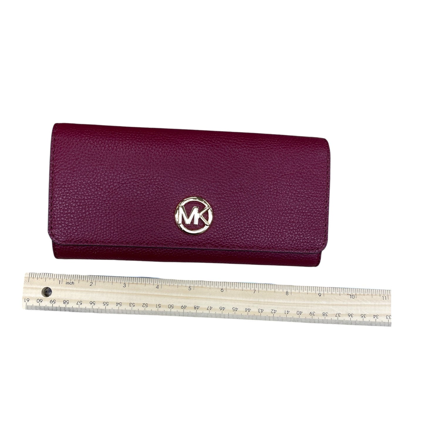 Wallet Designer By Michael Kors In Maroon, Size:Large