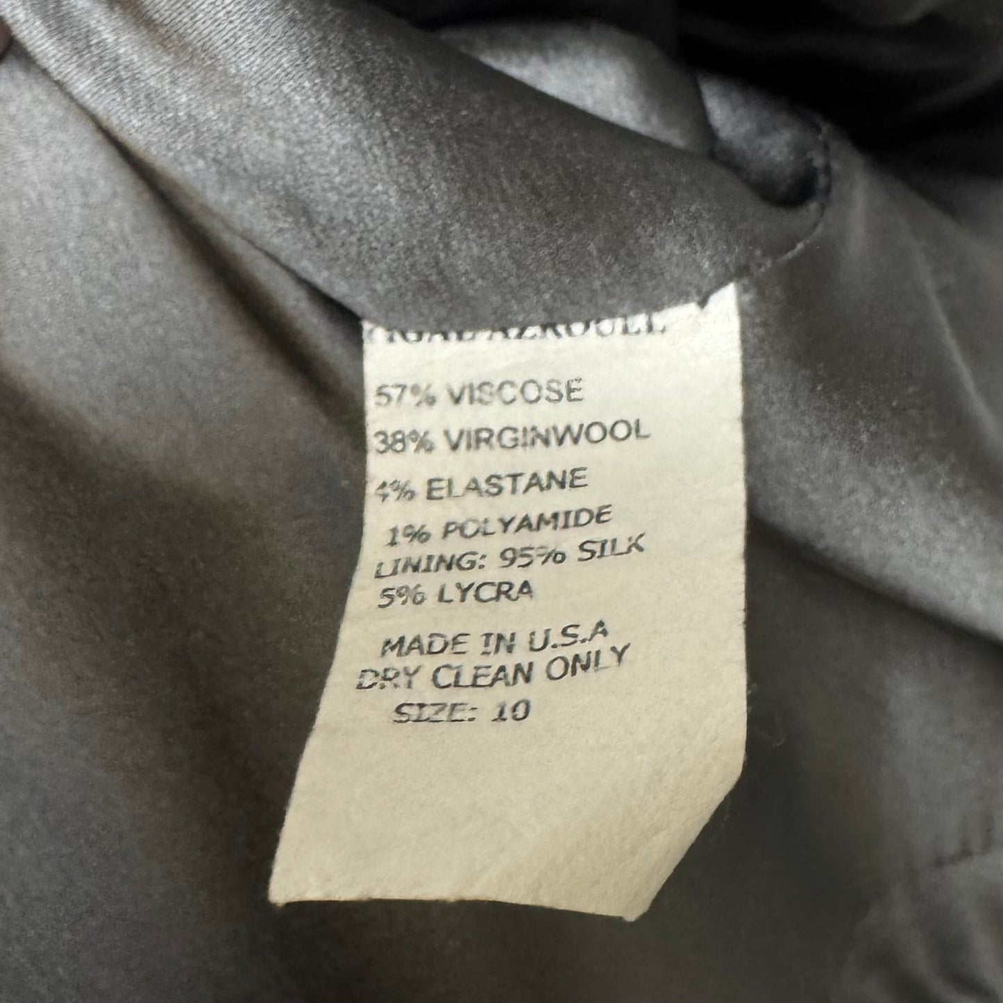Structured Wool Blend Dress & Blazer Set 2pc By Yigal Azrouel In Grey, Size: 10
