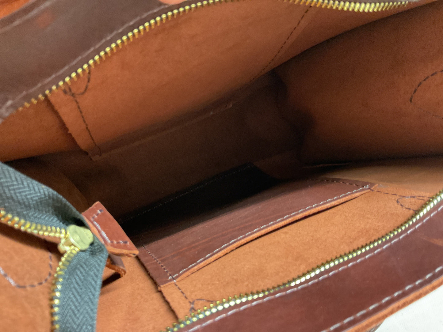 Handbag Leather By Portland Leather In Brown, Size:Medium