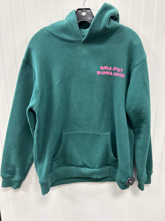 Sweatshirt Hoodie By Clothes Mentor In Green, Size:M