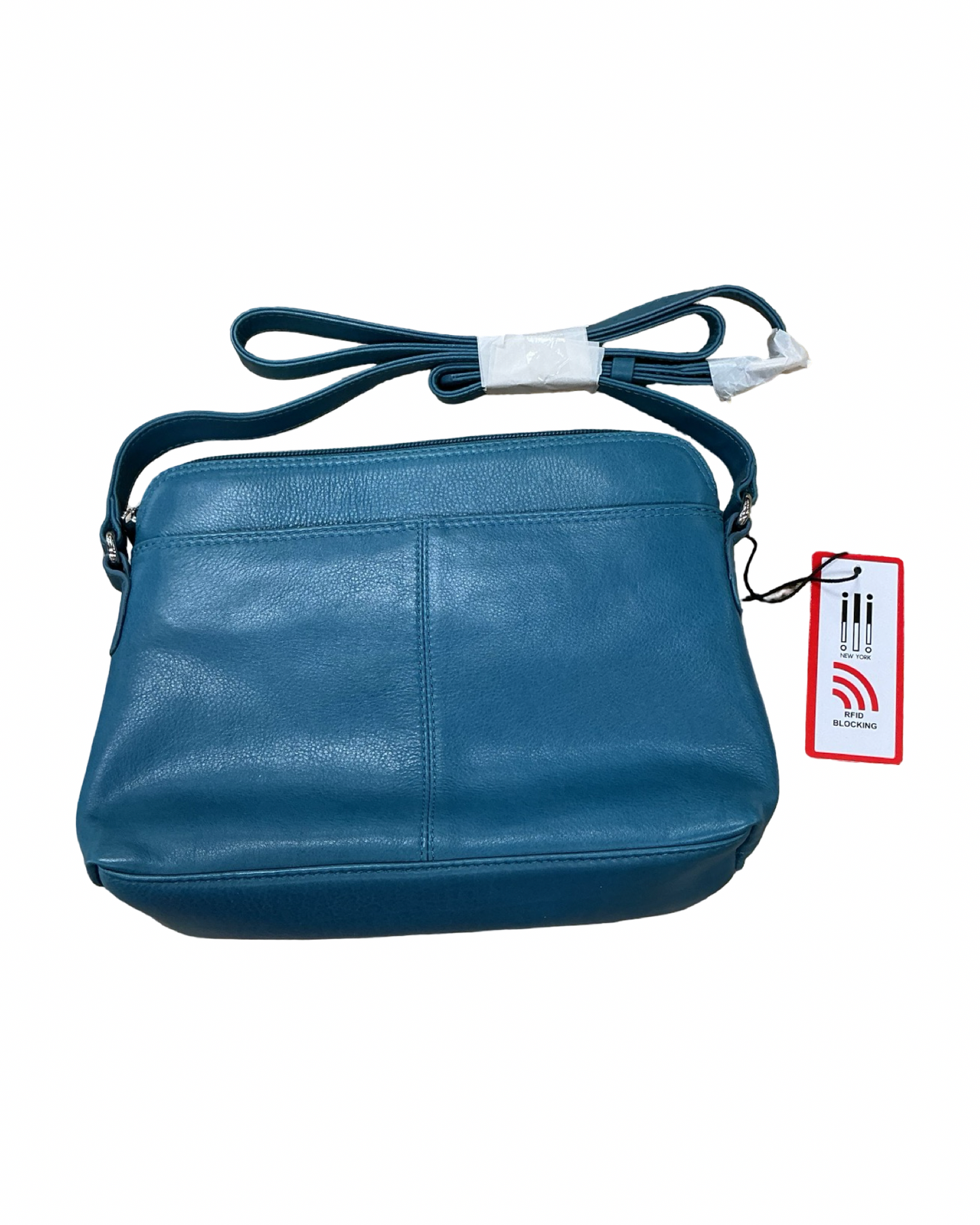 Handbag Leather By Cmc In Teal, Size:Small