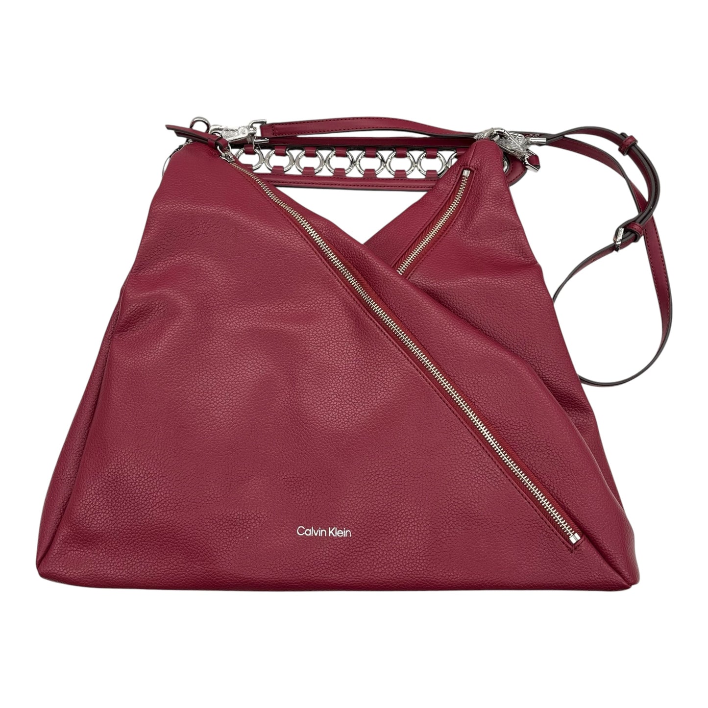 Handbag By Calvin Klein In Red, Size:Large