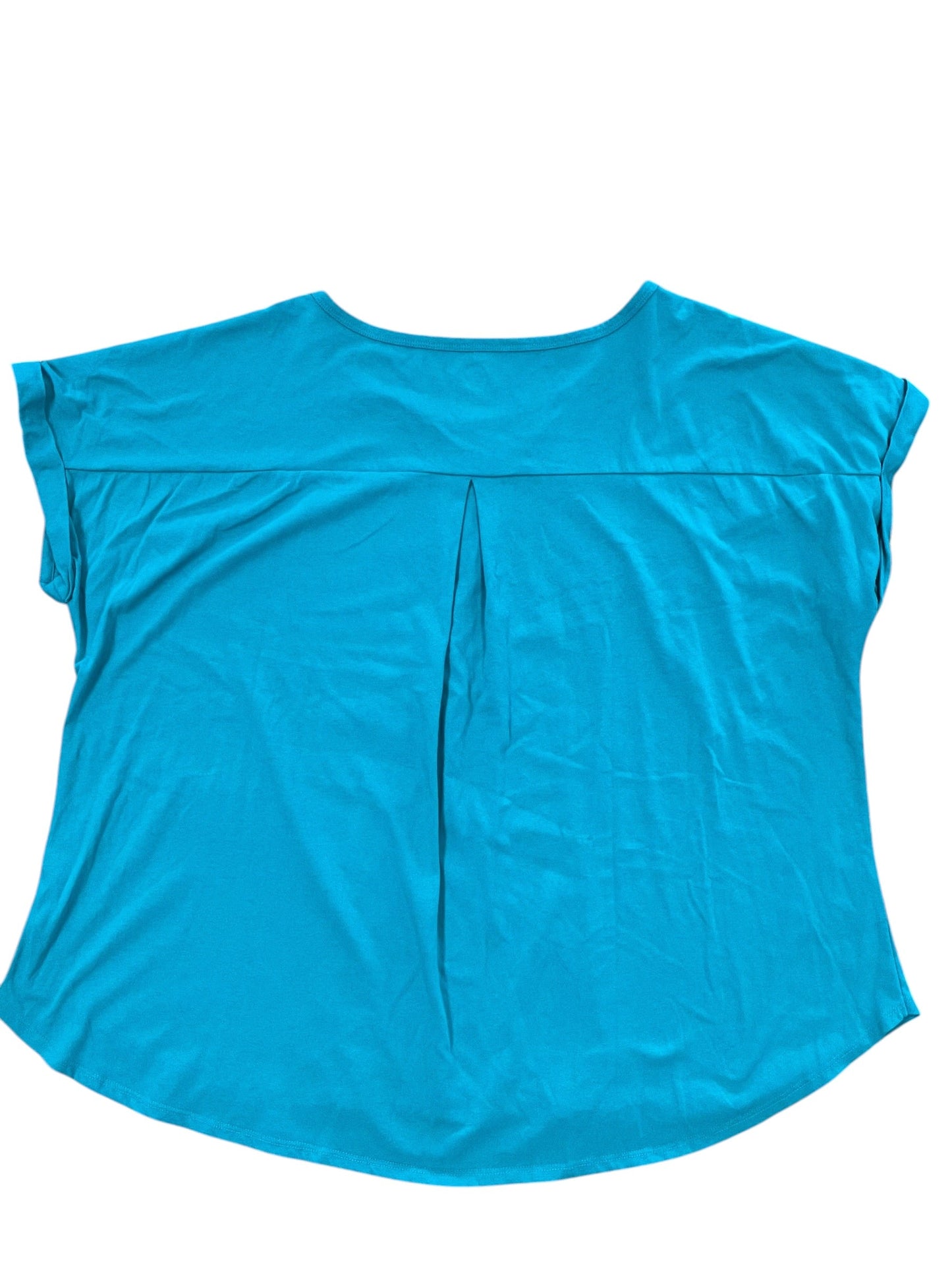 Top Ss Basic By Cato In Teal, Size:3X