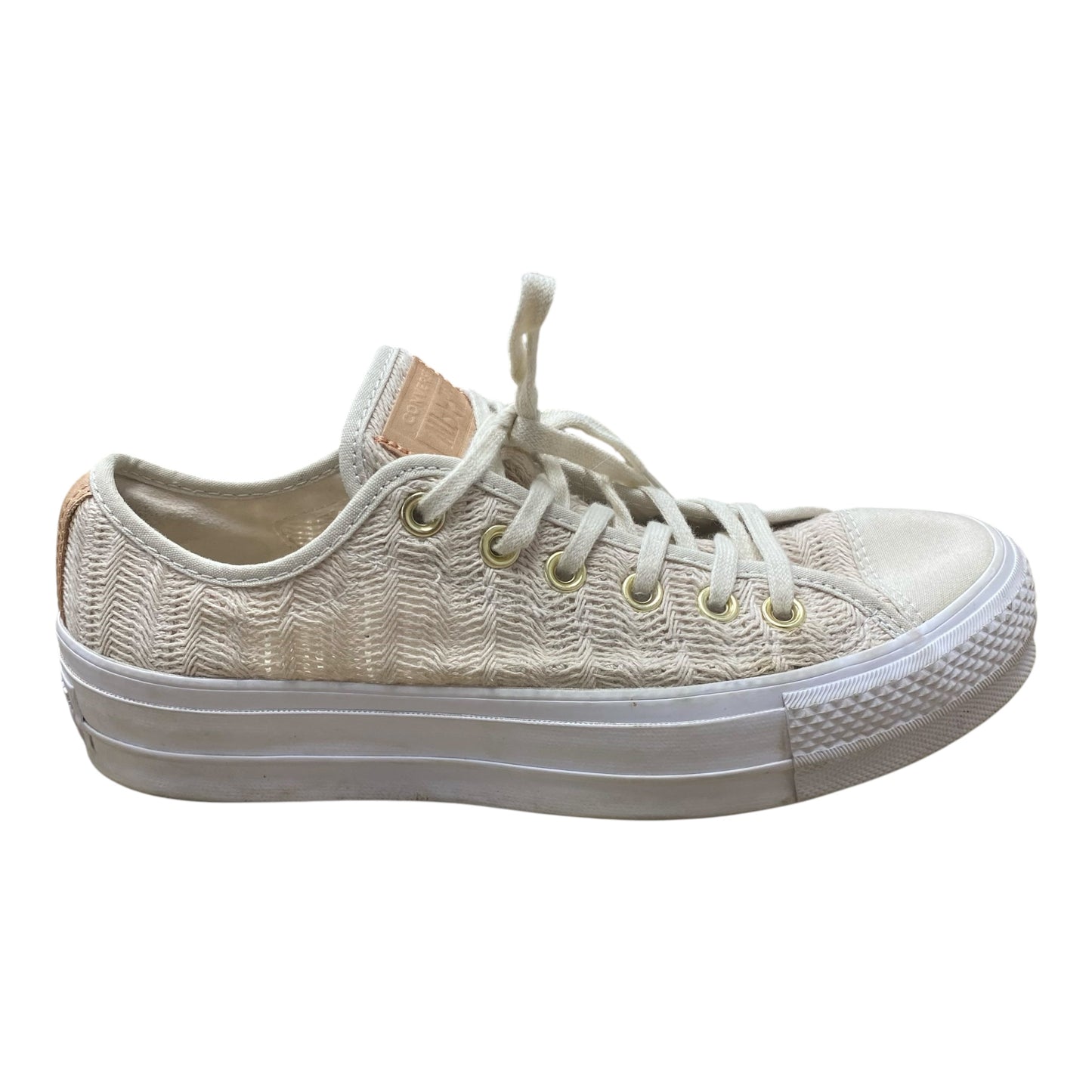 Shoes Sneakers By Converse In Tan, Size:8.5