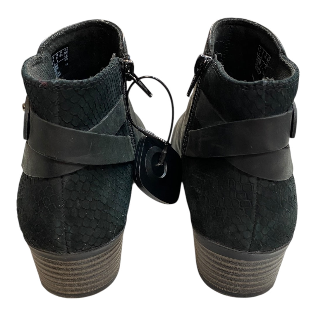 Boots Ankle Heels By Clarks In Black, Size:8.5