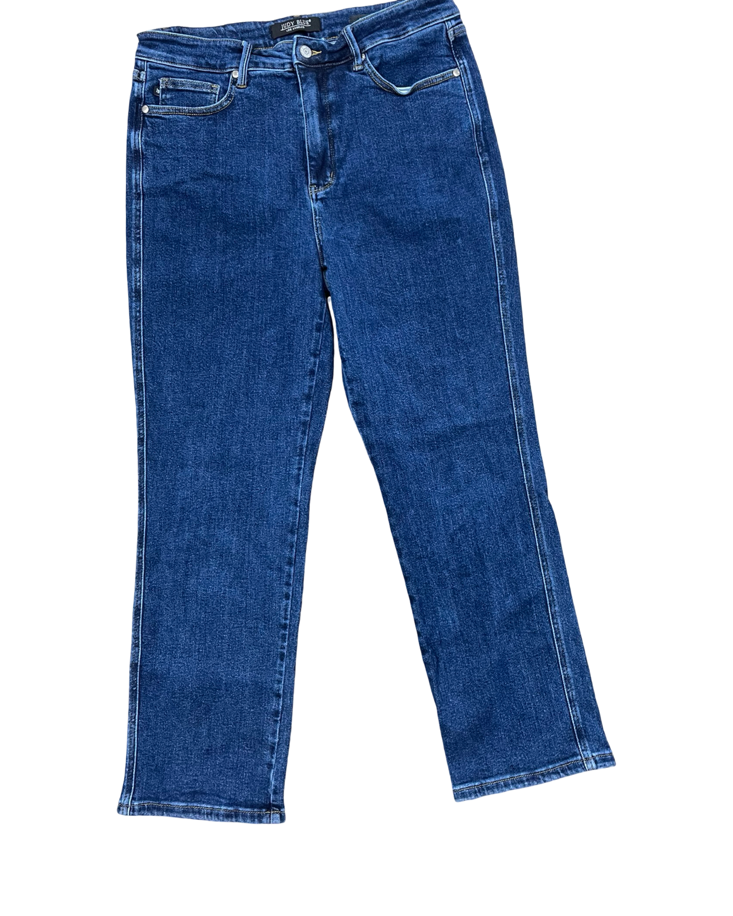 Jeans Straight By Judy Blue In Blue Denim, Size:14
