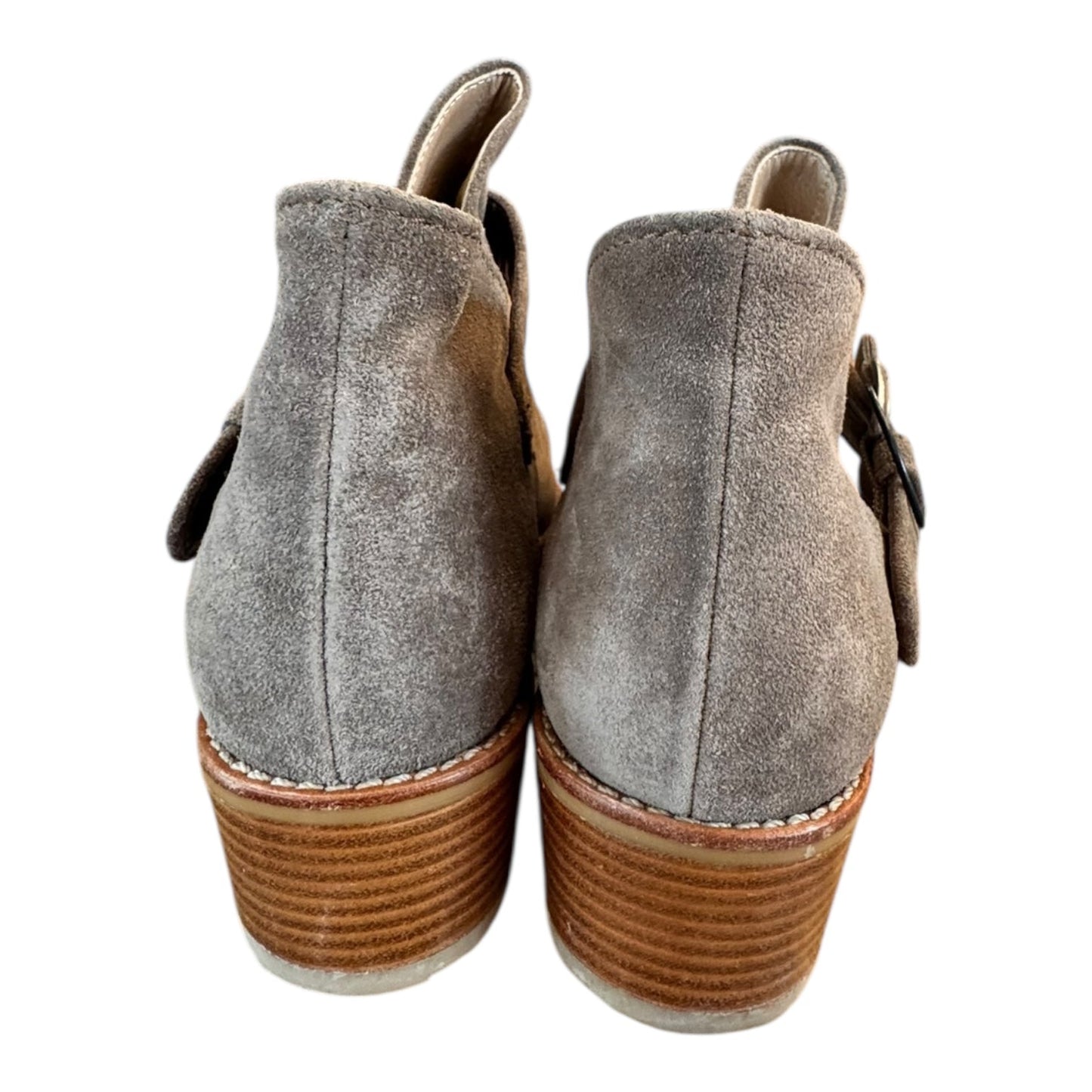 Boots Designer By Stuart Weitzman In Taupe, Size:9.5