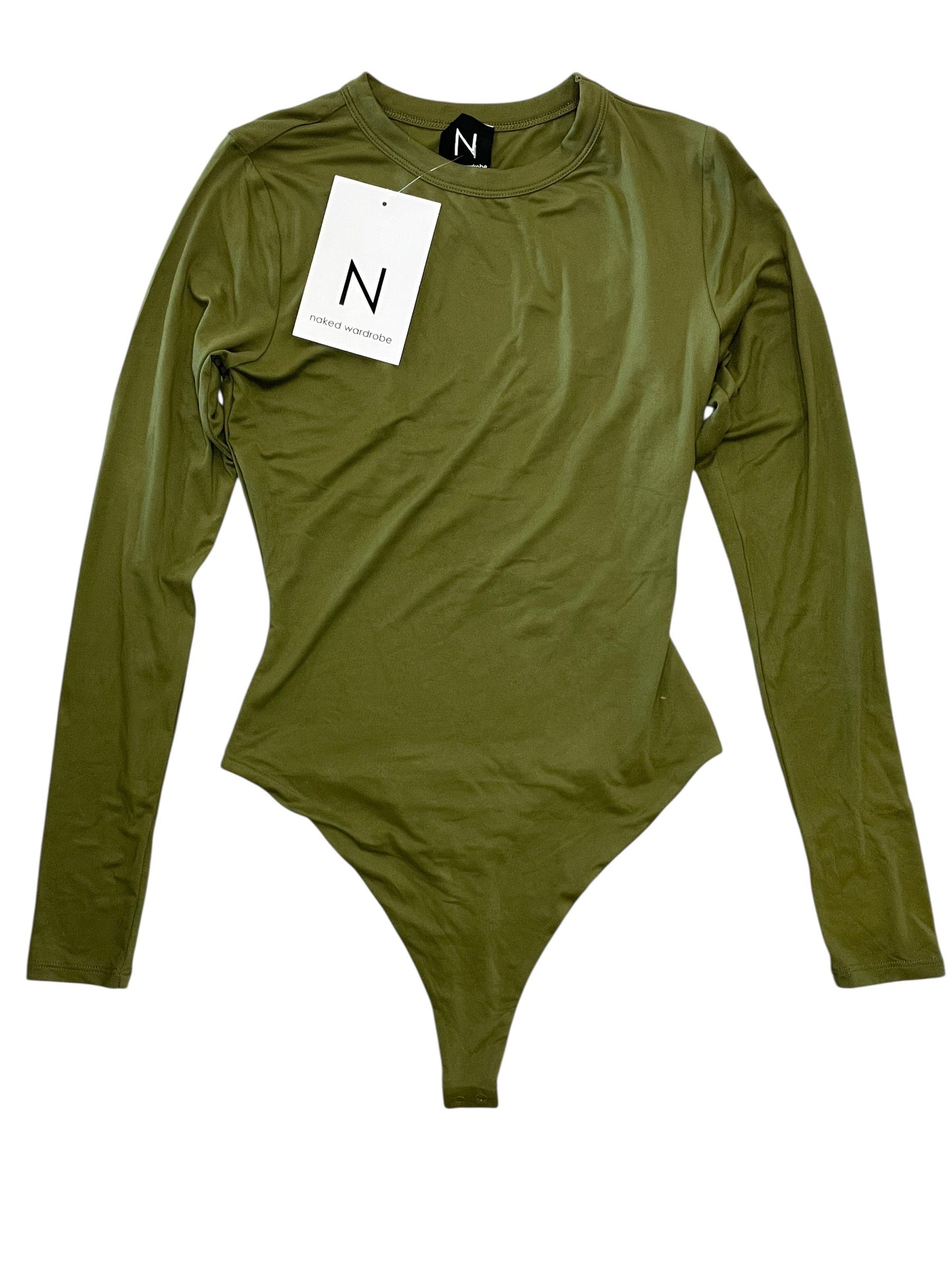 Bodysuit By Nakedwardrobe In Green, Size:M