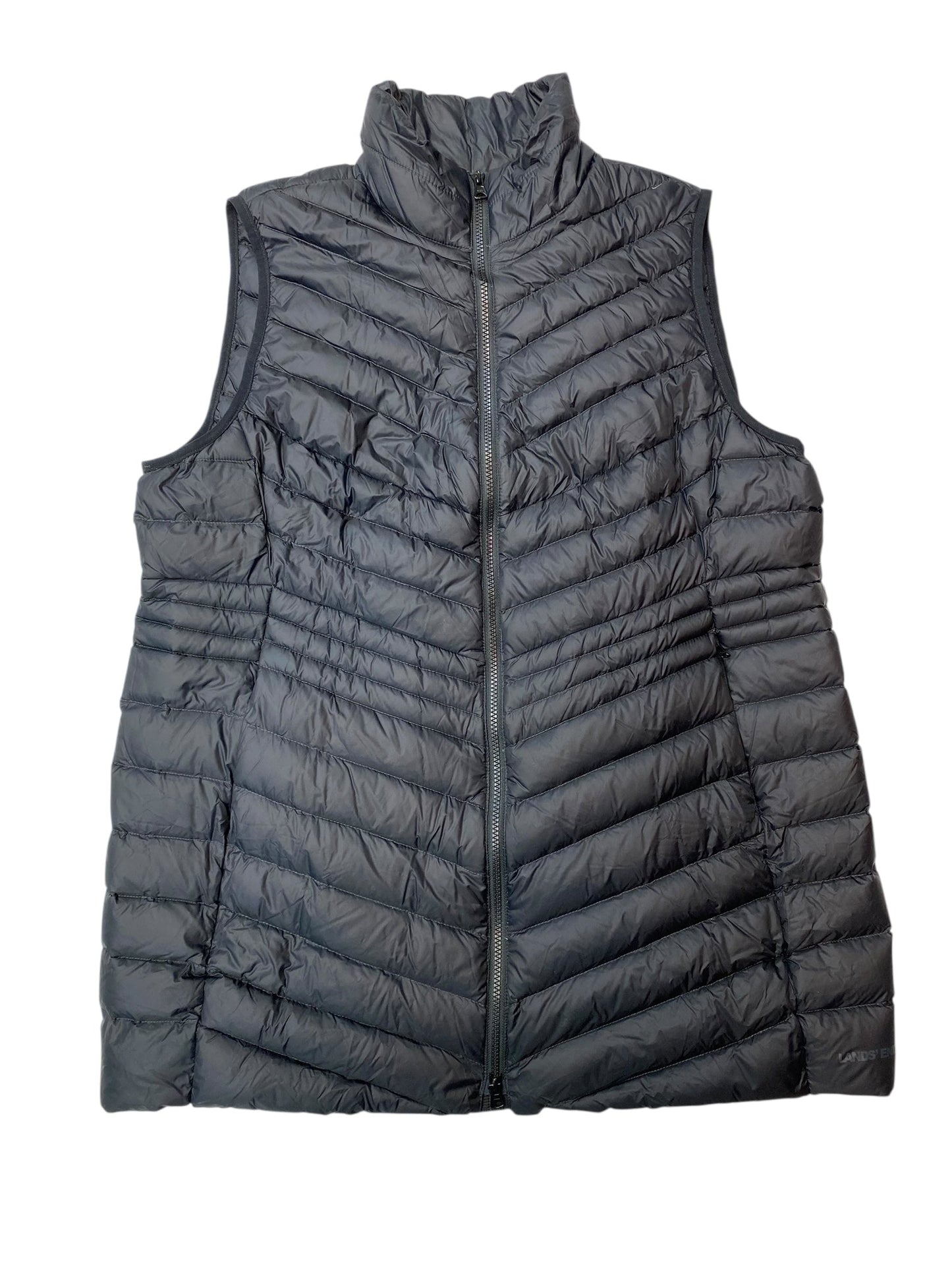 Vest Puffer & Quilted By Lands End In Black, Size:Xl