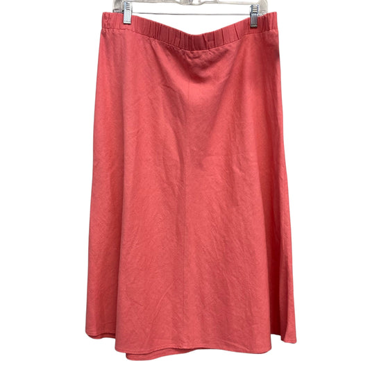 Skirt Midi By Liz Claiborne In Coral, Size:16