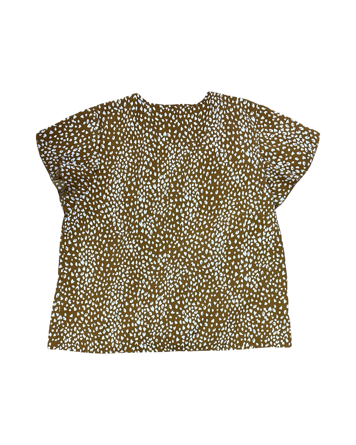 Top Ss By Shein In Orange & White, Size:1X