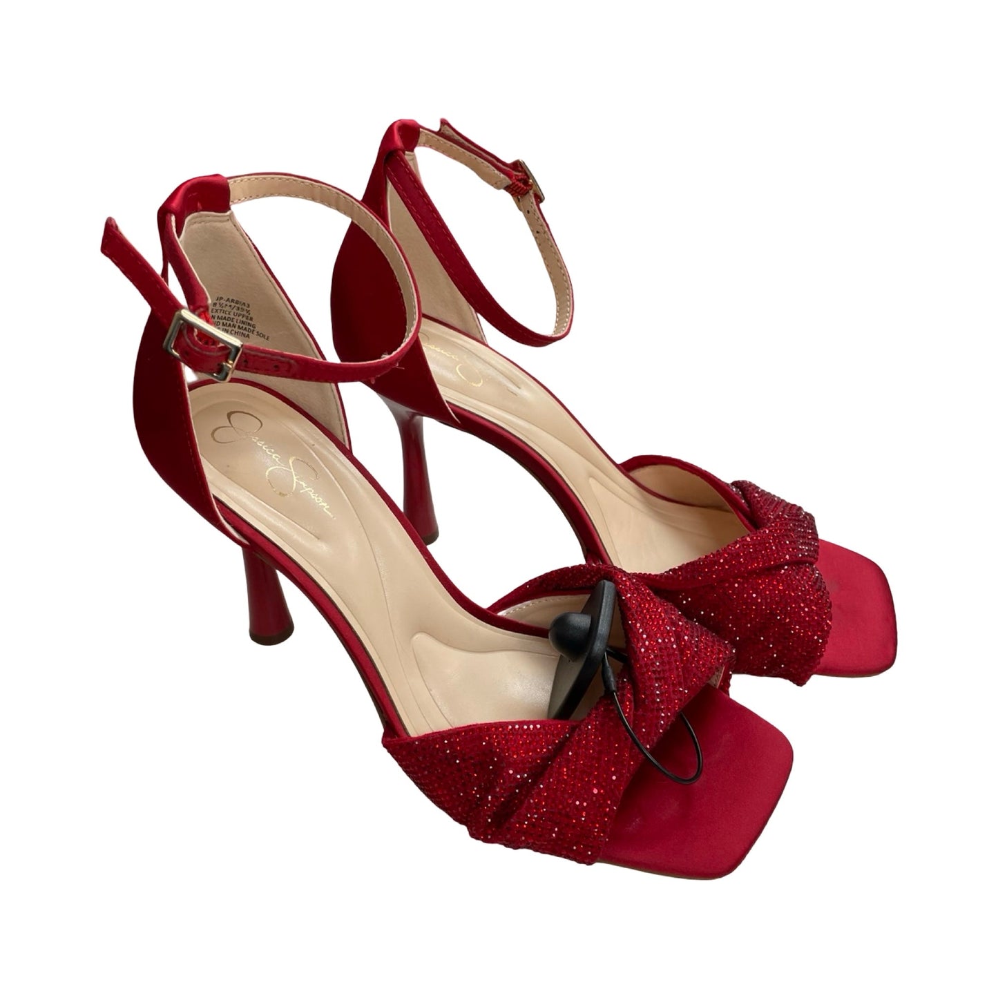 Sandals Heels Stiletto By Jessica Simpson In Red, Size:8.5