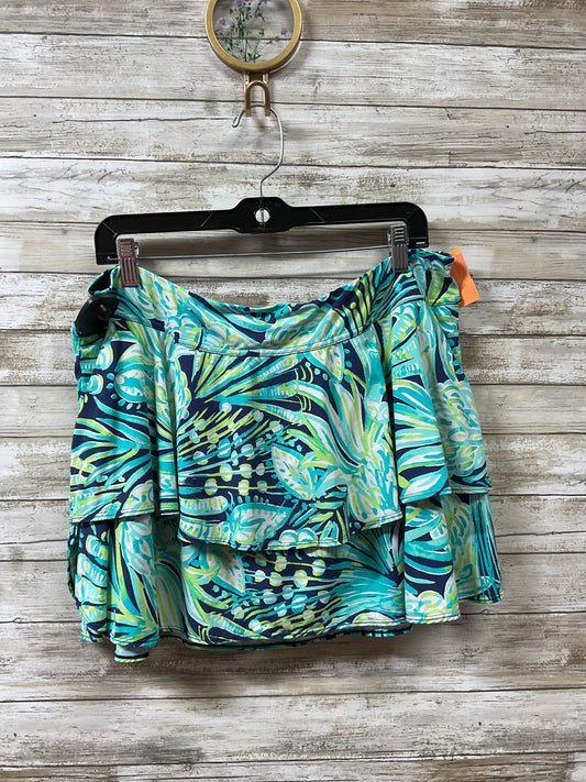 Skort Designer By Lilly Pulitzer In Blue & Green, Size:Xl