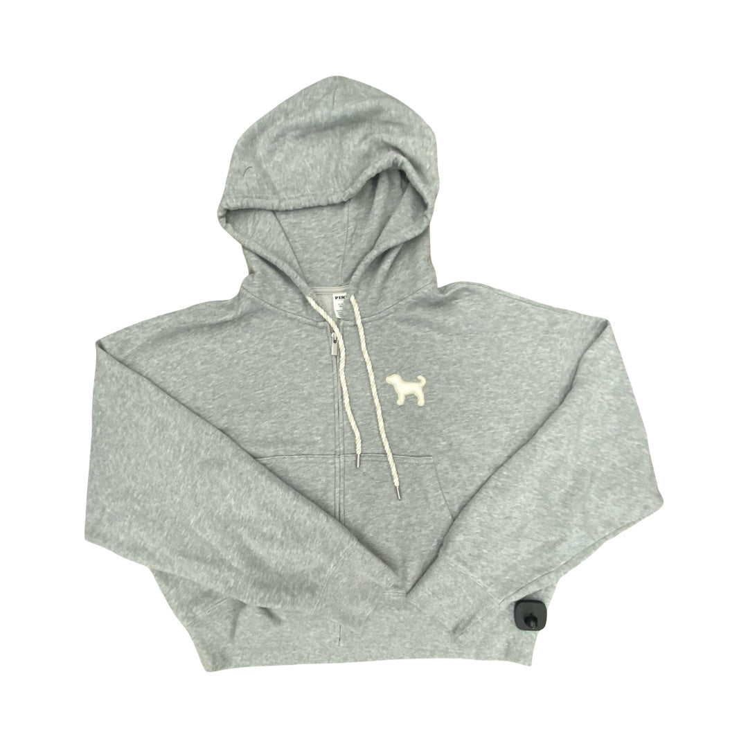 Sweatshirt Hoodie By Pink In Grey, Size:Xl